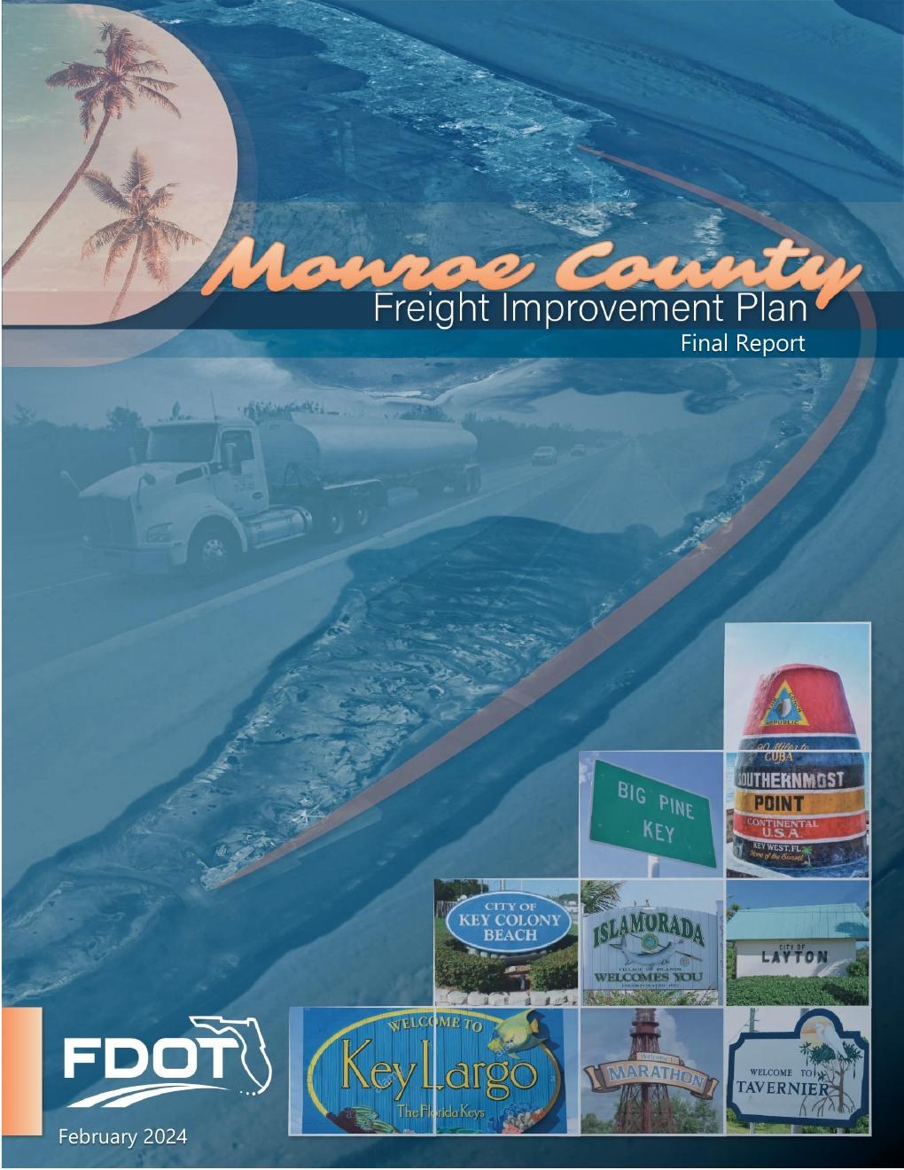 Cover of the Monroe County Freight Improvement Plan