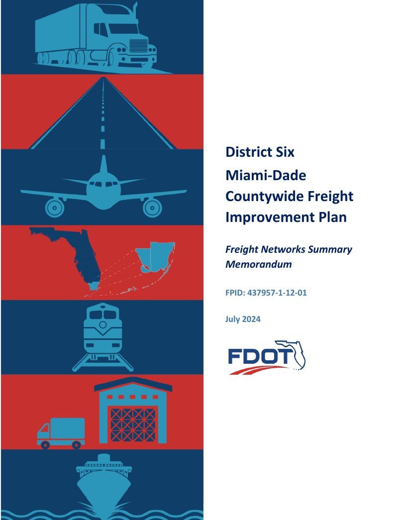Cover of the Task 2 Freight Networks Summary Memorandum